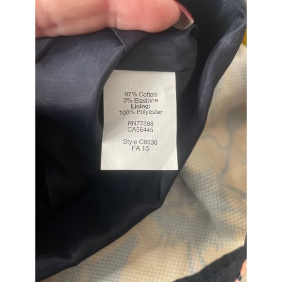 J. Crew Womens Floral Yellow & Black Dress 0P Fit and Flare Vibrant Elegant - Picture 8 of 11